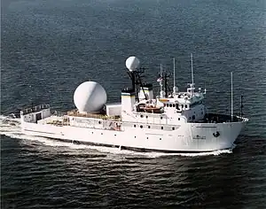 USNS Invincible (T-AGM-24), a Stalwart-class missile range instrumentation ship