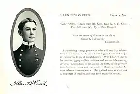 Midshipman Allen B. Reed in 1904