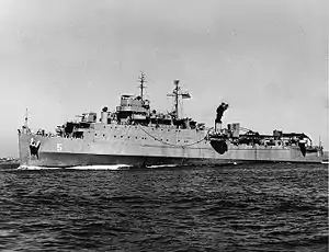 USS Gunston Hall (LSD-5) c. the late 1940s.