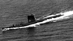 USS Irex (SS-482) underway, 1964.