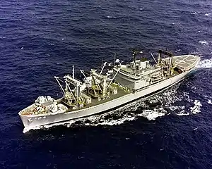 USS Pyro (AE-24) underway in 1980