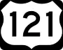 U.S. Route 121 marker