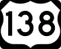 U.S. Route 138 marker