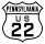 U.S. Route 22 Bypass marker