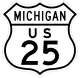 US Highway 25 marker