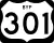 U.S. Highway 301 Bypass marker