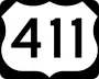 U.S. Route 411 marker