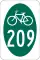 New York State Bicycle Route 209 marker