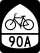 U.S. Bicycle Route 90A marker