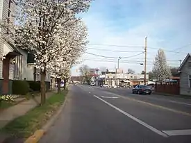 Looking east along U.S. Route 60 from C Street