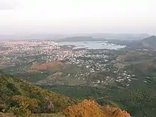 View of Udaipur city from the Monsoon Palace