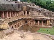 Jain cave monastery in Udayagiri and Khandagiri Caves (2nd century BCE)