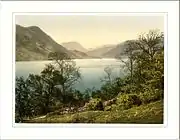 The view of Ullswater from Gowbarrow - a photochrom print