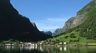 Undredal seen from boat