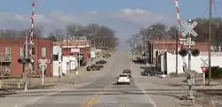 Downtown Union, seen from the west along U.S. Route 34.