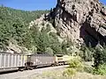 Union Pacific train, with Mickey Mouse Wall