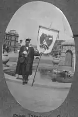 Graduate with a banner of the TUC in 1928