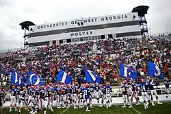 Home side of University Stadium.