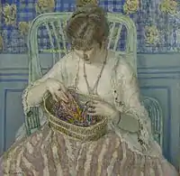 Unraveling Silk, ca. 1915