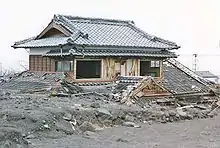 Image 34Building destroyed by eruptions at Mount Unzen, Japan (from Decade Volcanoes)