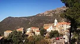 A panorama of the village of Urtaca