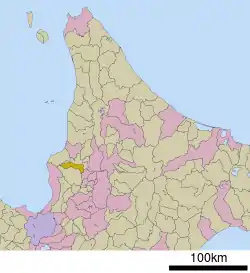 Location of Uryū in Hokkaido (Sorachi Subprefecture)