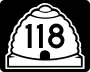 State Route 118 marker