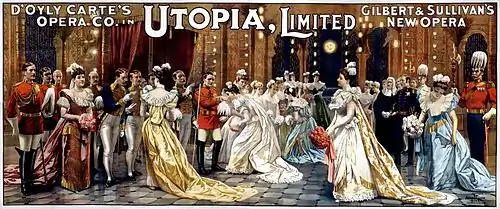 Image 20Utopia, Limited, by Strobridge & Co. Lith. (edited by Adam Cuerden) (from Wikipedia:Featured pictures/Culture, entertainment, and lifestyle/Theatre)