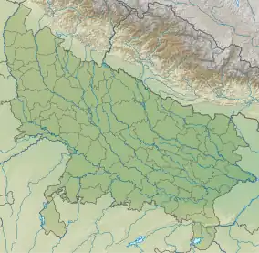 Map showing the location of Samaspur Bird Sanctuary  समसपुर पक्षी विहार