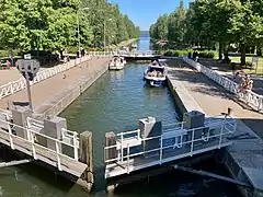 Vääksy canal between Päijänne and Lake Vesijärvi