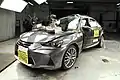 Side pole impact crash test of a 2017 Lexus IS.