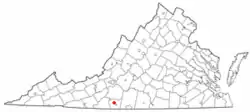 Location of Collinsville, Virginia