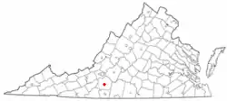 Location of Rocky Mount in Franklin County