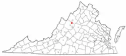 Location of Weyers Cave, Virginia