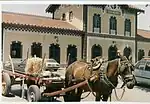 Volos railway station exterior (1892) View in 1990.