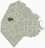 Location of Villa del Parque within Buenos Aires