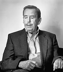 Image 6Václav Havel, playwright, dissident and president from 1989 to 2003 (from History of the Czech lands)