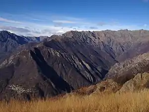 Val Pogallo, Cicogna, Cima Pedum and Cima della Laurasca, seen from Pizzo Pernice