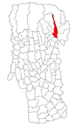 Location in Argeș County