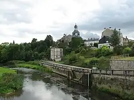 Tower Louis XVI and the river Aire