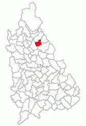 Location in Dâmbovița County