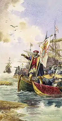 Image 41Vasco da Gama landing in Kerala, India. (from History of Portugal)