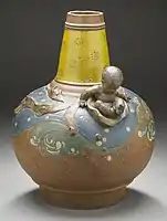 Stoneware vase, 1880s