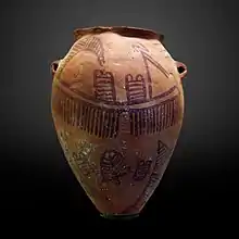 Image 26A typical Naqada II pot with ship theme (from Prehistoric Egypt)