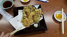 Japanese dish Tempura, as served in Tokyo