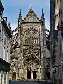 West façade of Trinity Abbey, Vendôme