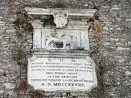 Venetian blazon with the Lion of Saint Mark, as frequently found on the New Fortress walls, Corfu.