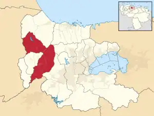 Location in Carabobo