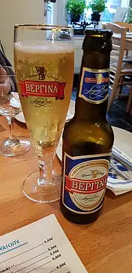 Former Vergina Beer glass and bottle packaging until July 2020.