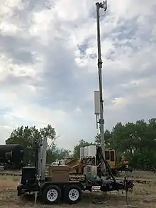 Verizon Cell on Wheels used during the 2018 Spring Creek fire in Huerfano County, Colorado.